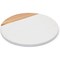 Wood and Marble Serving Tray, Round Cutting Board for Charcuterie (11 Inches)